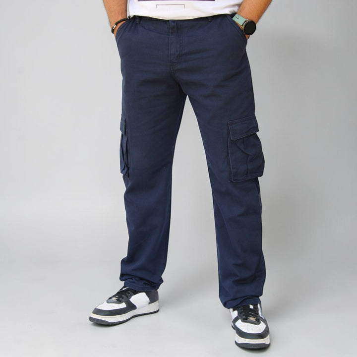 Pantalón Cargo Recto De Gabardina Rígida John Silver