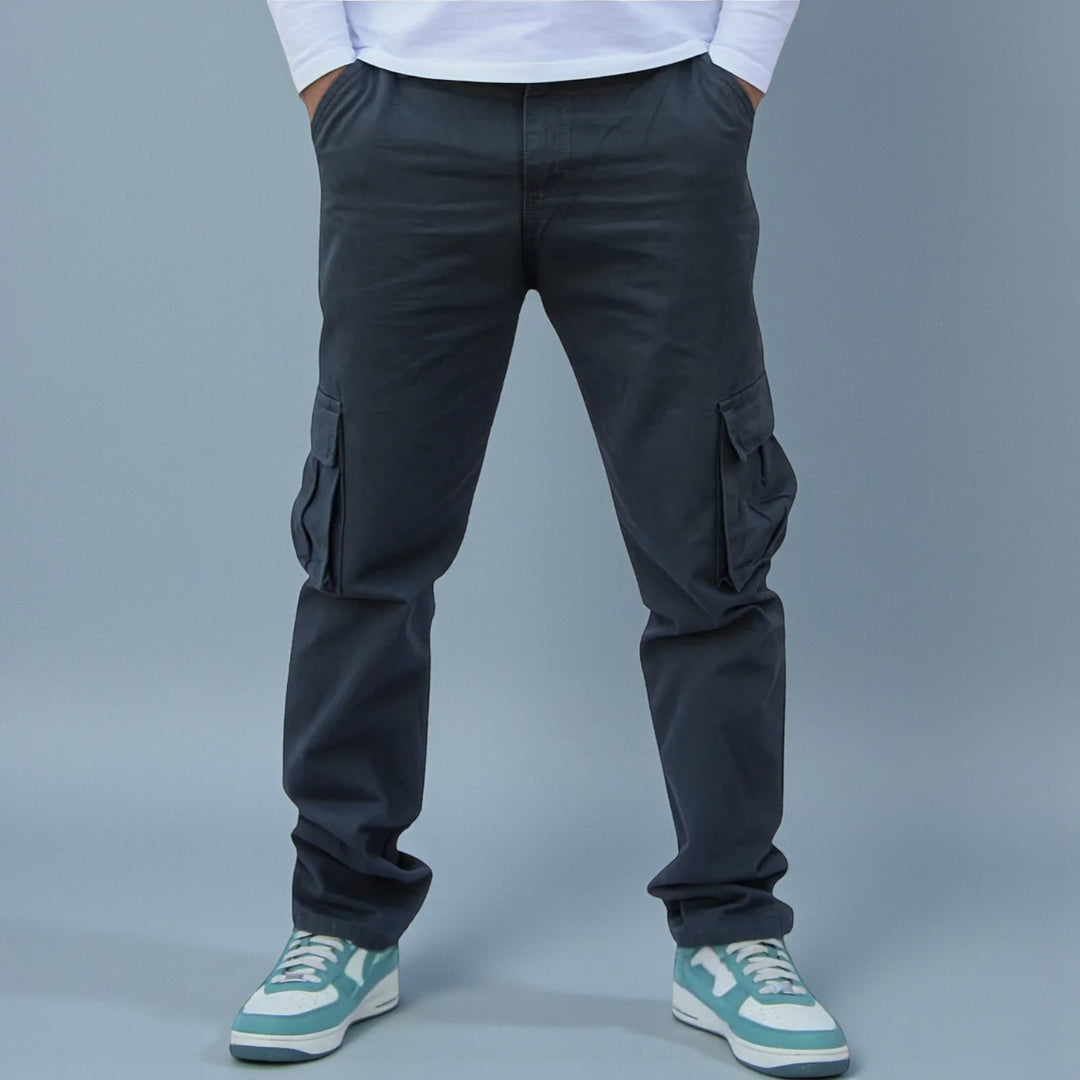 Pantalón Cargo Recto De Gabardina Para Hombre John Silver