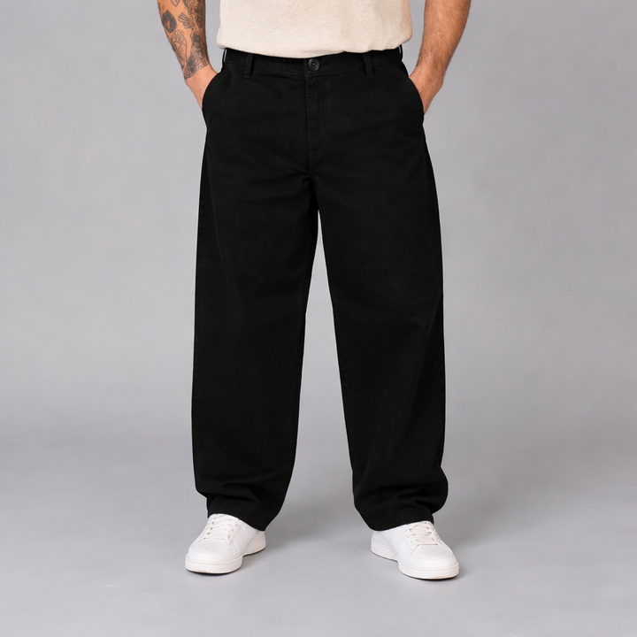 Pantalón Semibaggy De Gabardina Rígida John Silver