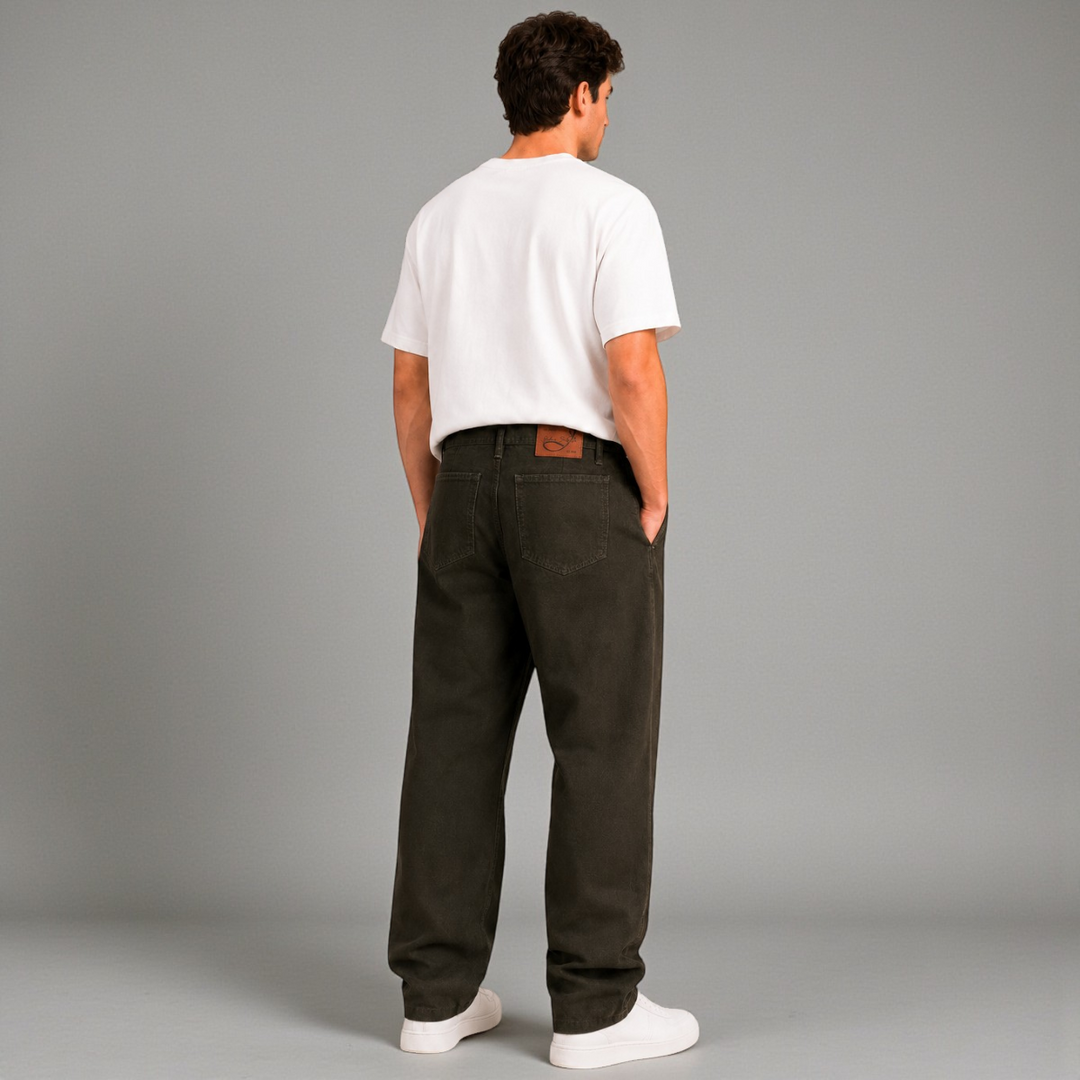 Pantalón Semibaggy De Gabardina Rígida John Silver