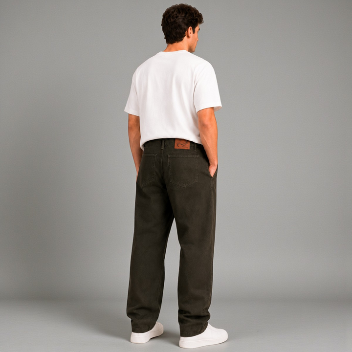 Pantalón Semibaggy De Gabardina Rígida John Silver