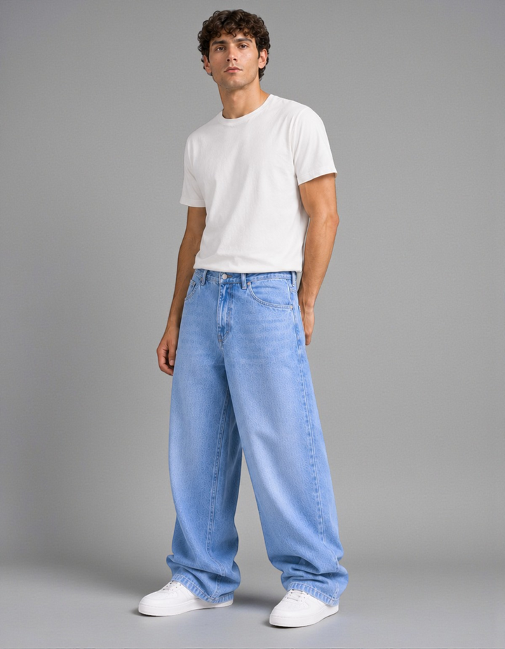 Pantalón Baggy de Mezclilla Rígida John Silver