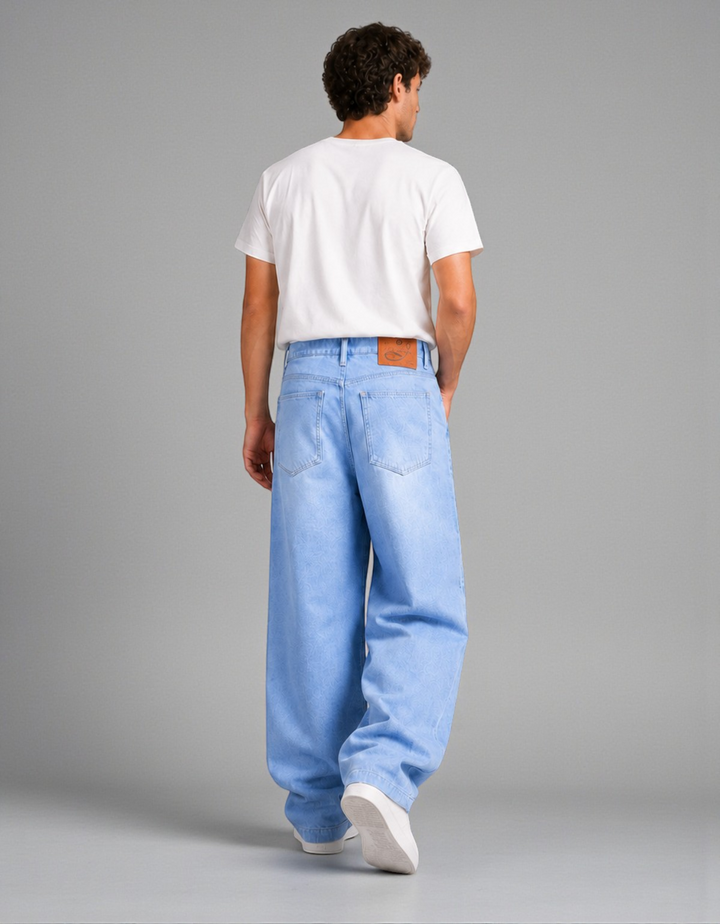 Pantalón Baggy de Mezclilla Rígida John Silver