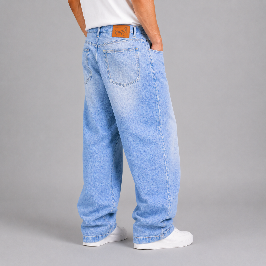 Pantalón Baggy de Mezclilla Rígida John Silver
