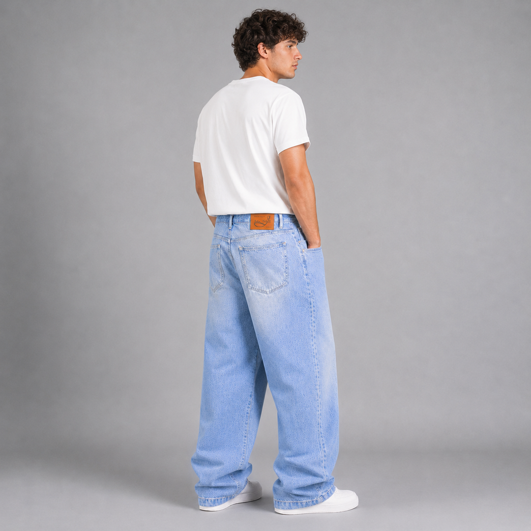 Pantalón Baggy de Mezclilla Rígida John Silver