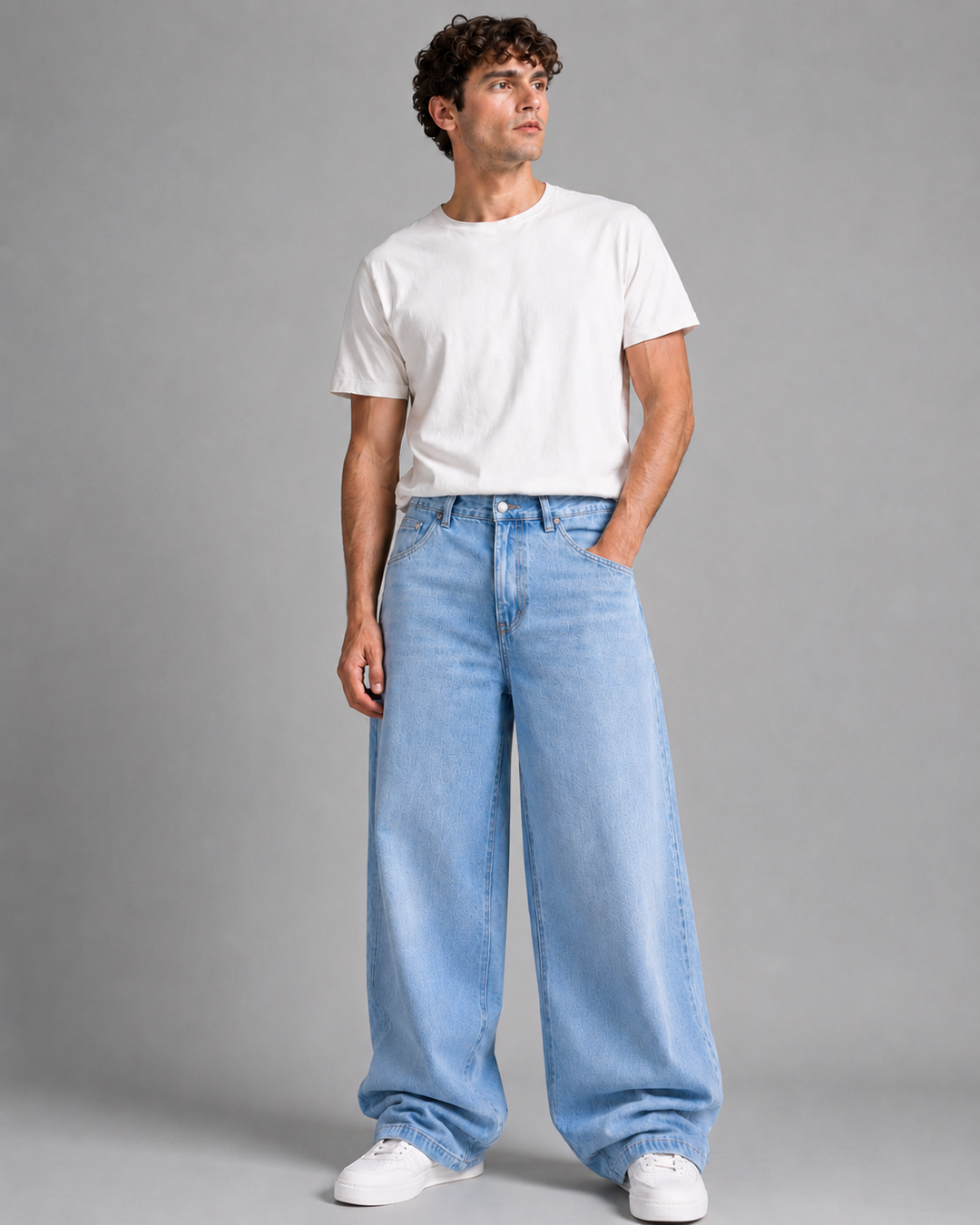 Pantalón Baggy de Mezclilla Rígida John Silver