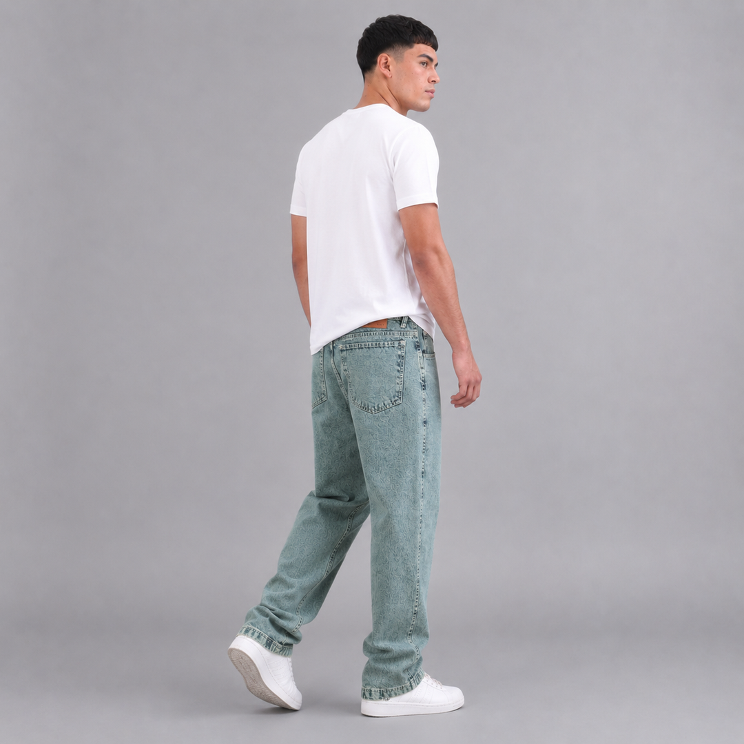 Pantalón Semibaggy de Mezclilla Rígida John Silver