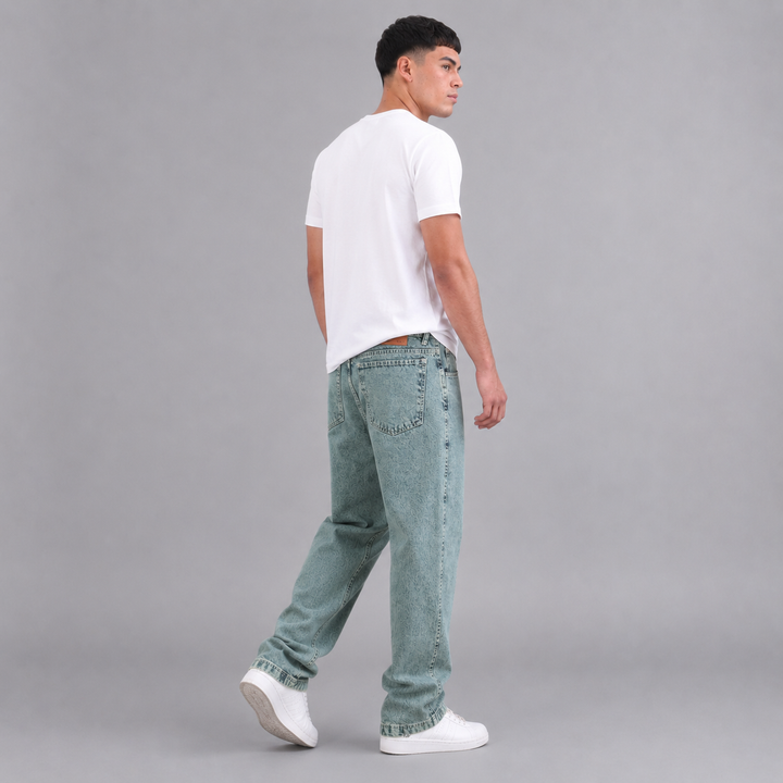 Pantalón Semibaggy de Mezclilla Rígida John Silver