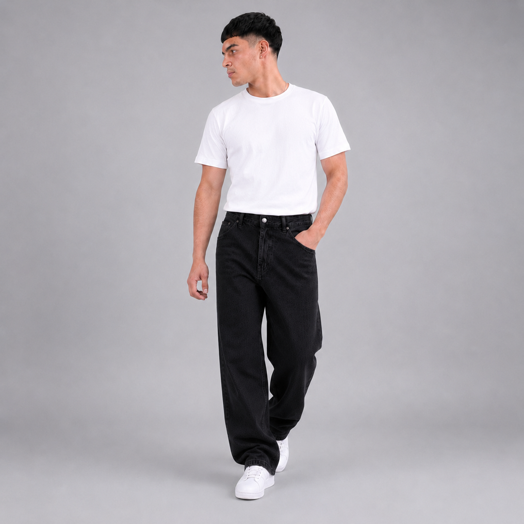 Pantalón Semibaggy de Mezclilla Rígida John Silver