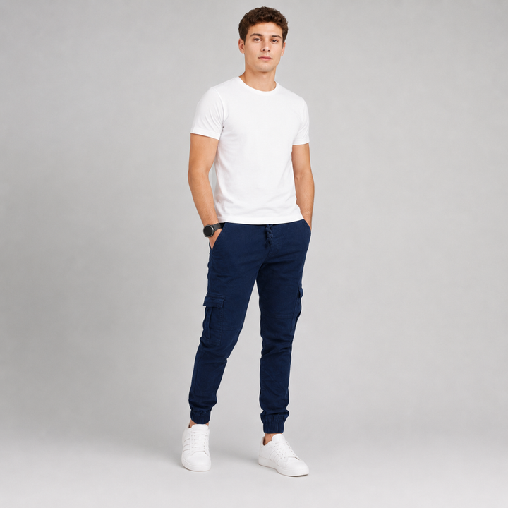 Pantalón Jogger Cargo de Gabardina Stretch John Silver