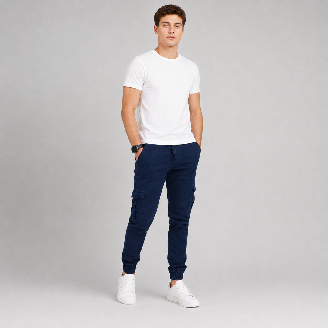 Pantalón Jogger Cargo de Gabardina Stretch John Silver