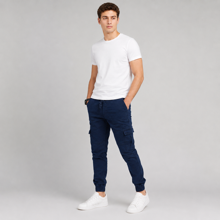 Pantalón Jogger Cargo de Gabardina Stretch John Silver