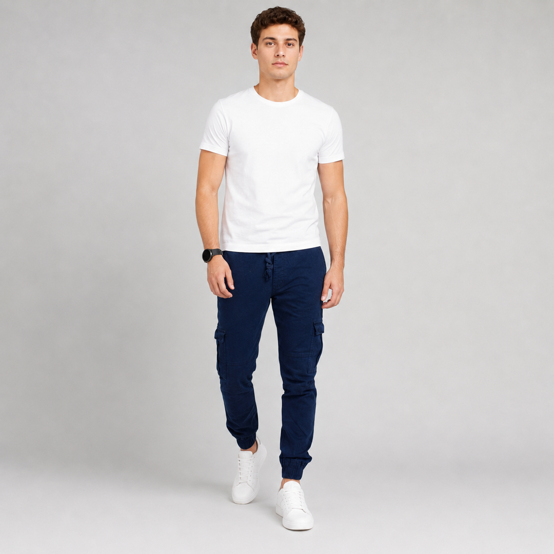 Pantalón Jogger Cargo de Gabardina Stretch John Silver