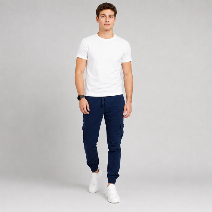 Pantalón Jogger Cargo de Gabardina Stretch John Silver