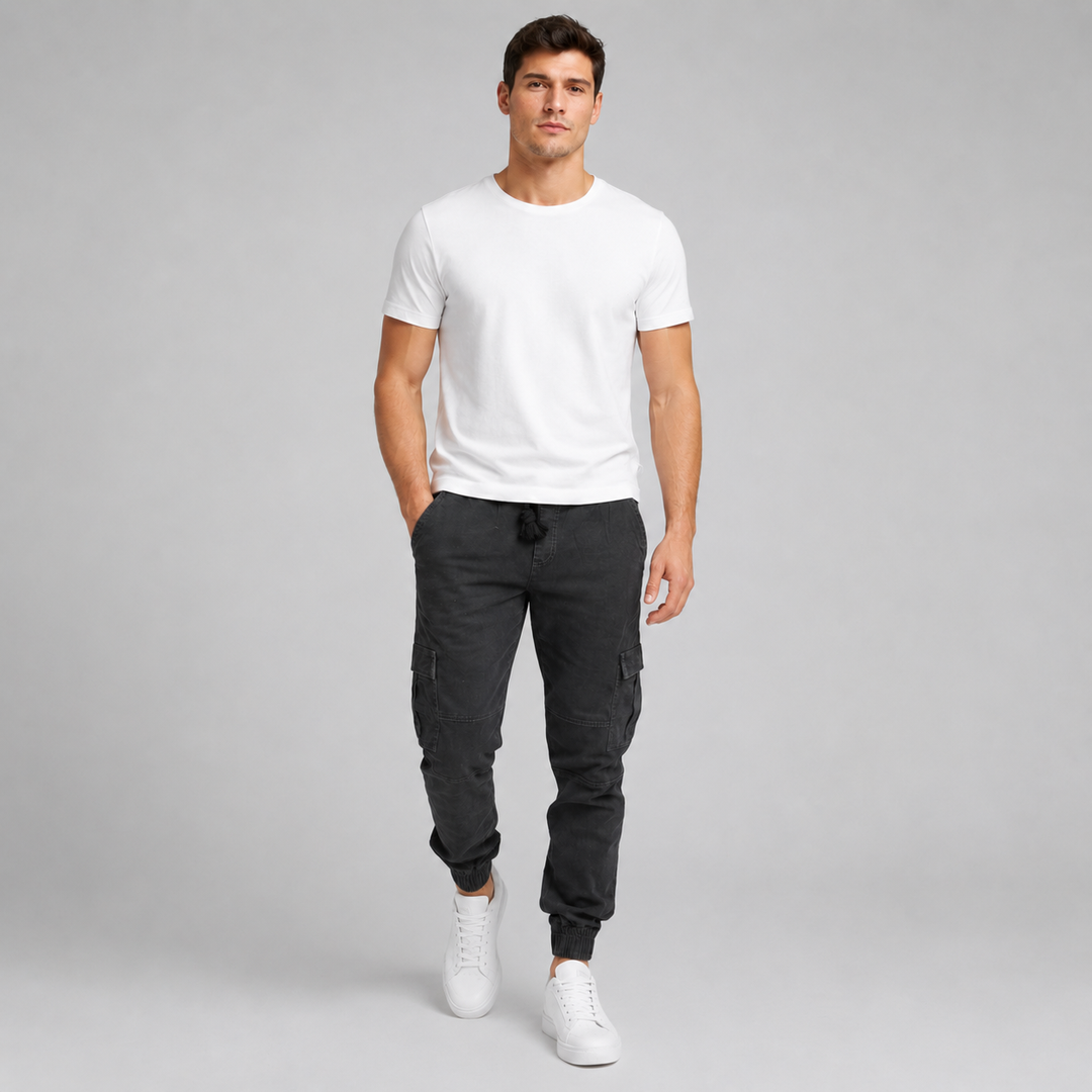 Pantalón Jogger Cargo de Gabardina Stretch John Silver