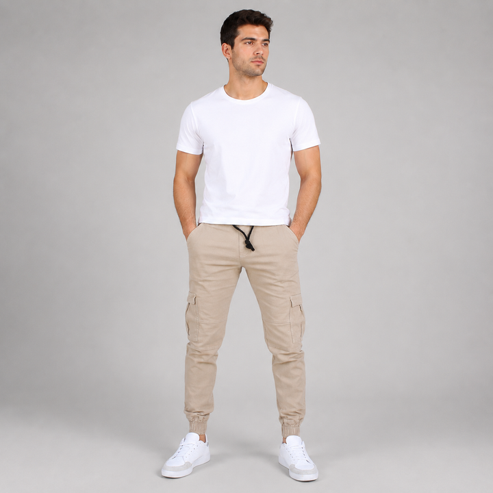 Pantalón Jogger Cargo de Gabardina Stretch John Silver