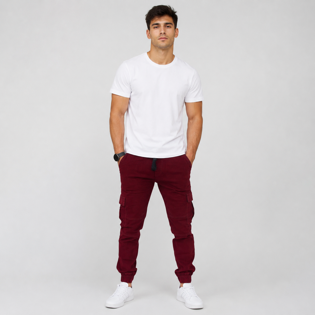 Pantalón Jogger Cargo de Gabardina Stretch John Silver