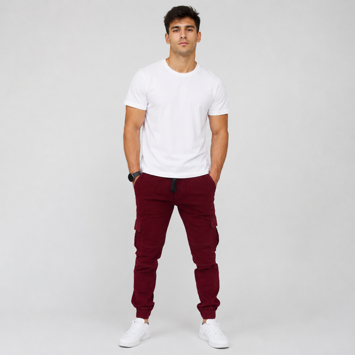 Pantalón Jogger Cargo de Gabardina Stretch John Silver
