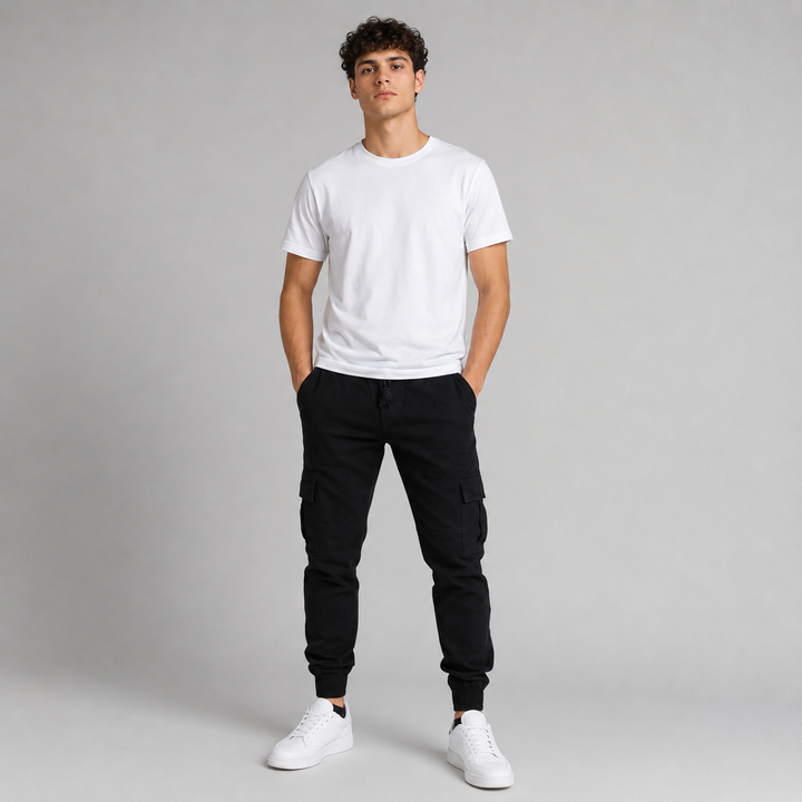 Pantalón Jogger Cargo de Gabardina Stretch John Silver