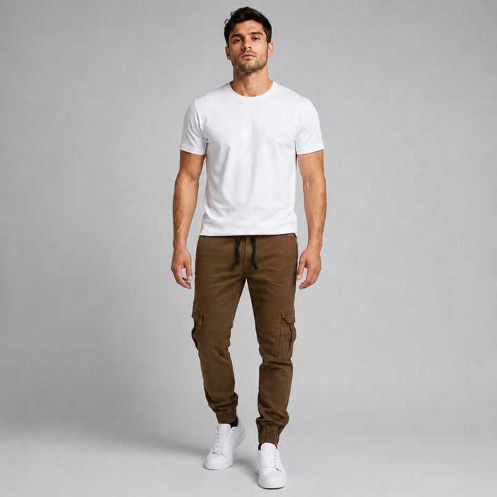 Pantalón Jogger Cargo de Gabardina Stretch John Silver