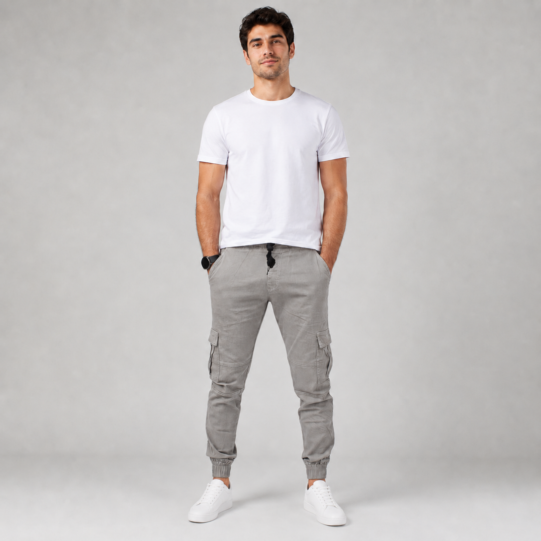 Pantalón Jogger Cargo de Gabardina Stretch John Silver