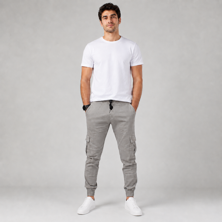 Pantalón Jogger Cargo de Gabardina Stretch John Silver