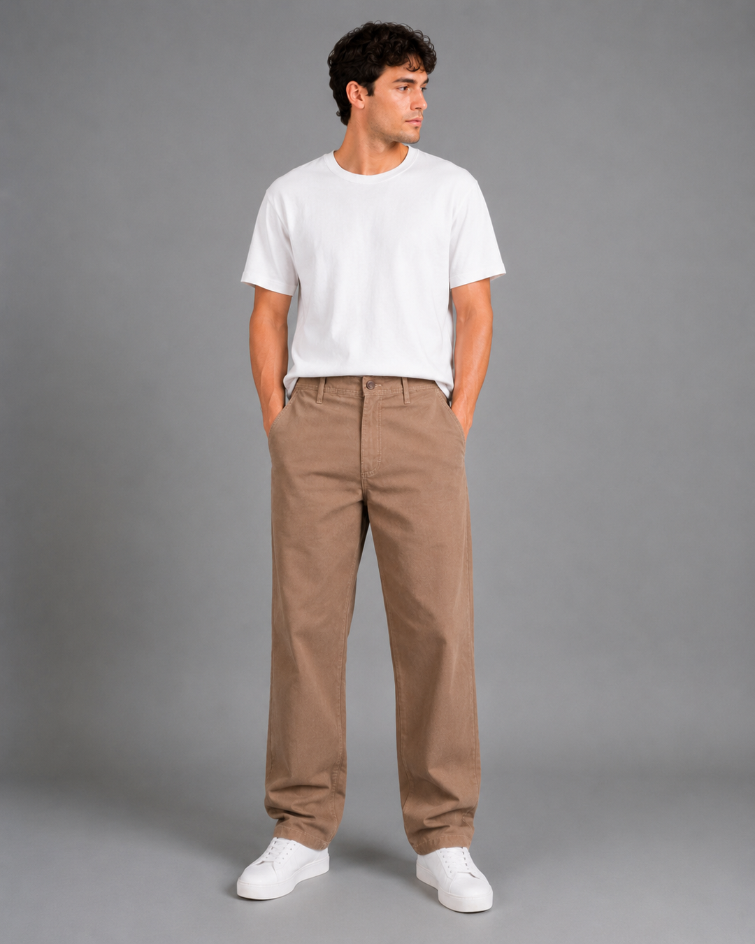 Pantalón Semibaggy De Gabardina Rígida John Silver