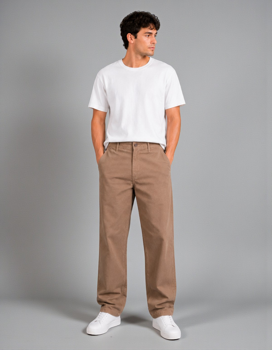 Pantalón Semibaggy De Gabardina Rígida John Silver