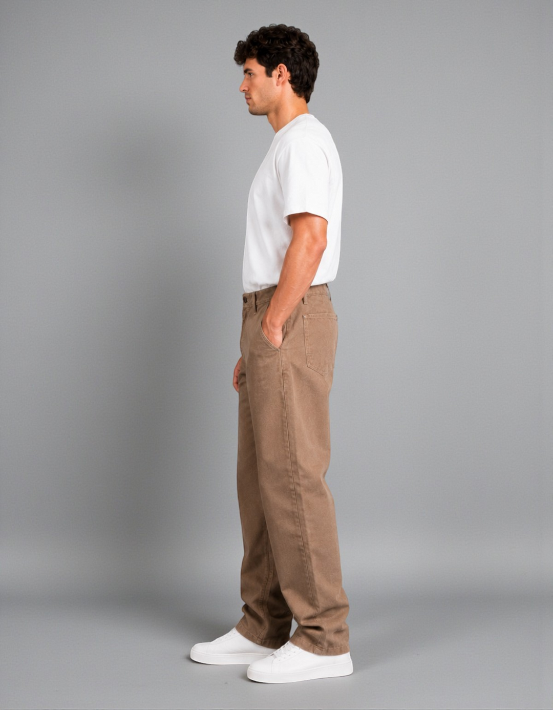 Pantalón Semibaggy De Gabardina Rígida John Silver