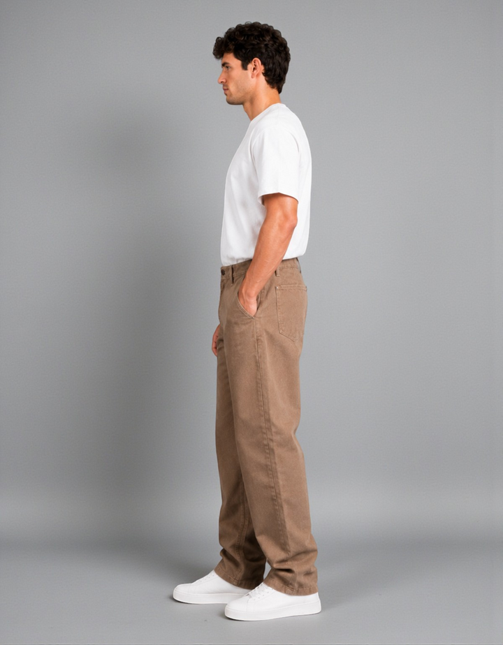 Pantalón Semibaggy De Gabardina Rígida John Silver