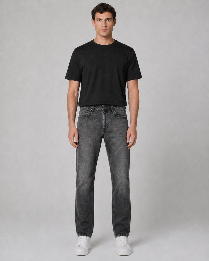 Pantalón Recto de Mezclilla Stretch John Silver