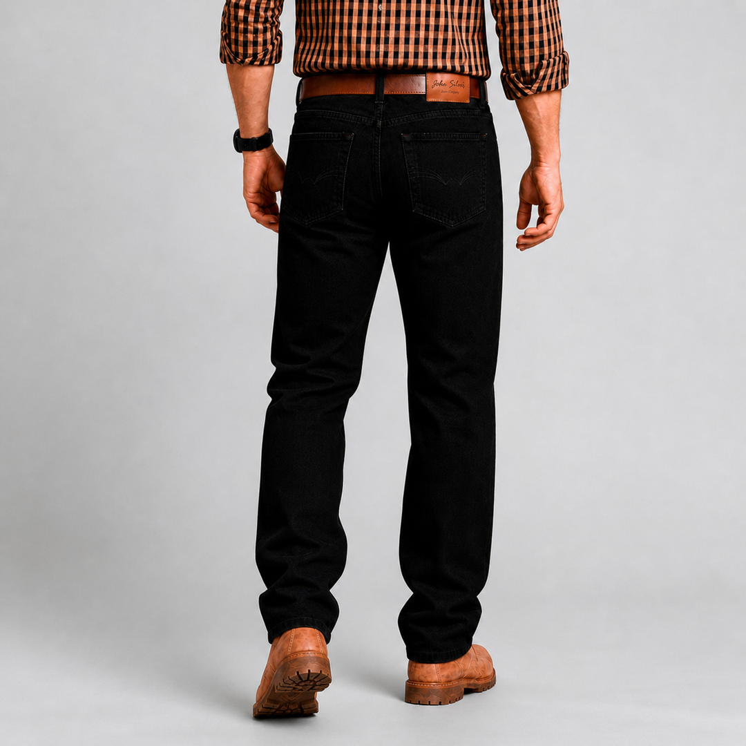 Pantalón Vaquero de Mezclilla Rígida Para Hombre John Silver