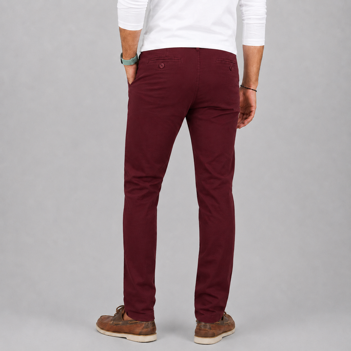 Pantalón Slim Fit de Gabardina Stretch John Silver