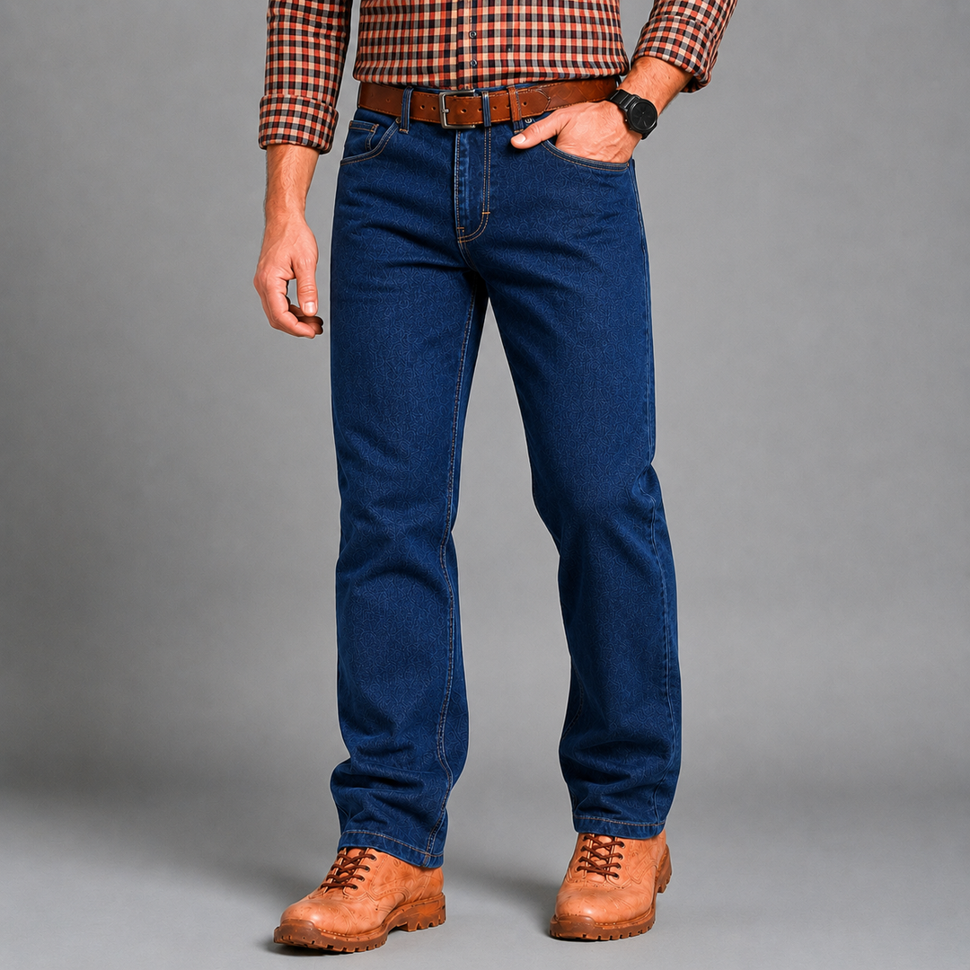 Pantalón Vaquero de Mezclilla Rígida Para Hombre John Silver