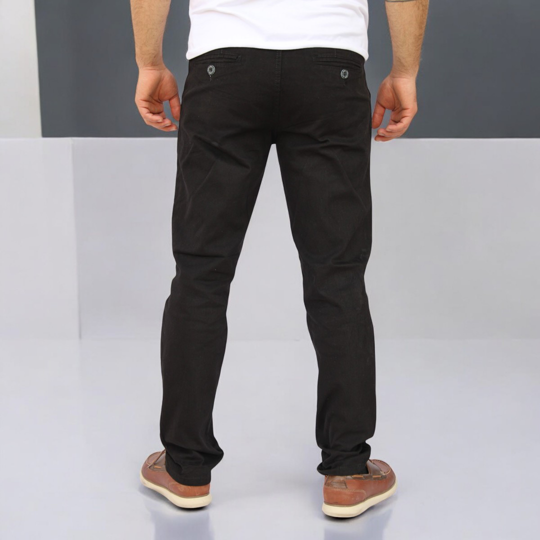 Pantalón Slim Fit de Gabardina Stretch John Silver