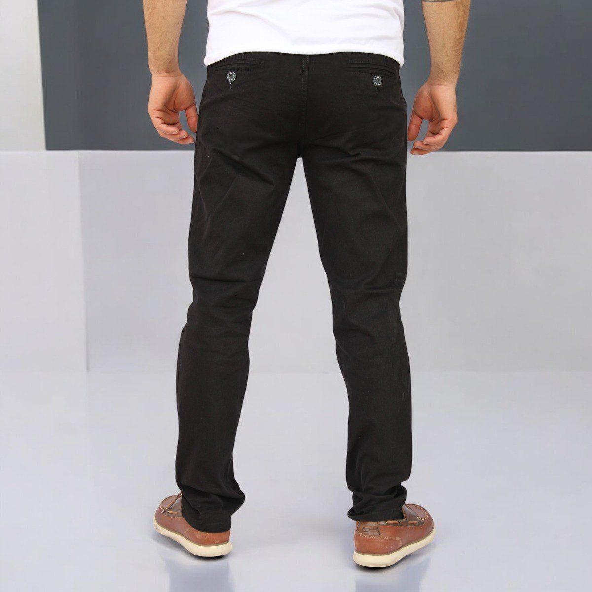 Pantalón Slim Fit de Gabardina Stretch John Silver