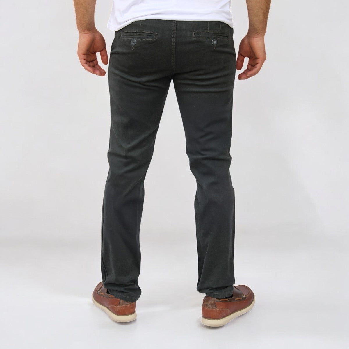 Pantalón Slim Fit de Gabardina Stretch John Silver