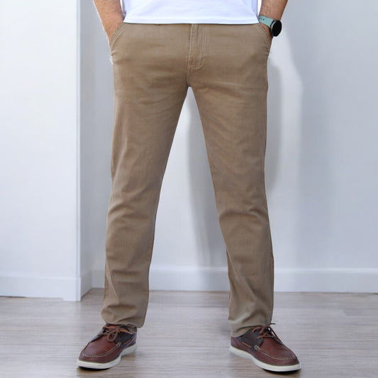 Pantalón Slim Fit de Gabardina Stretch John Silver