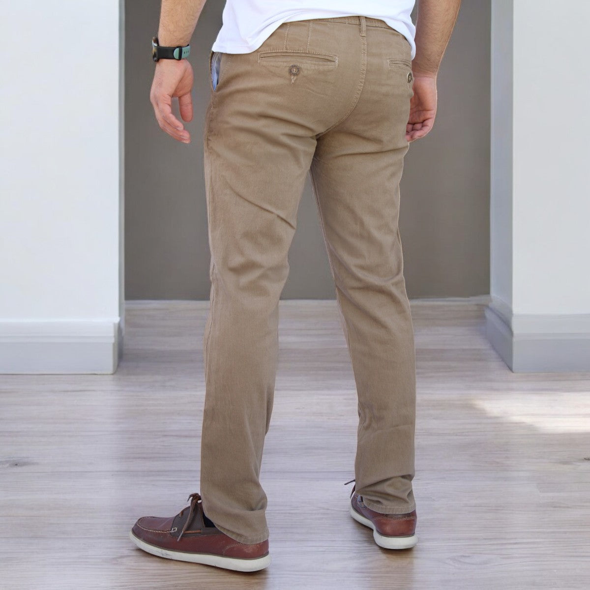 Pantalón Slim Fit de Gabardina Stretch John Silver