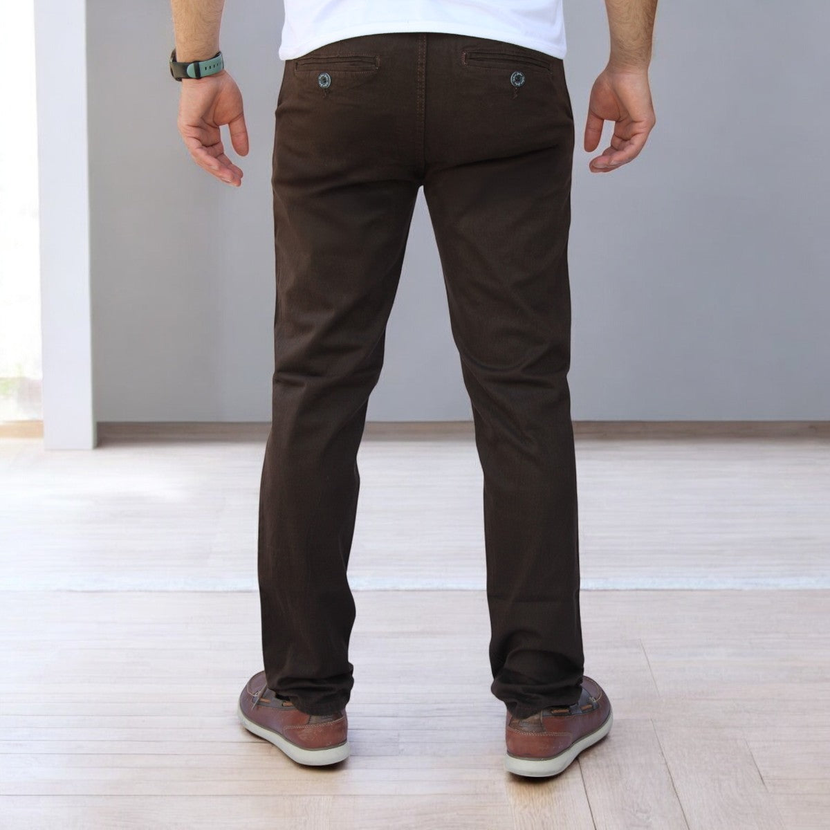 Pantalón Slim Fit de Gabardina Stretch John Silver