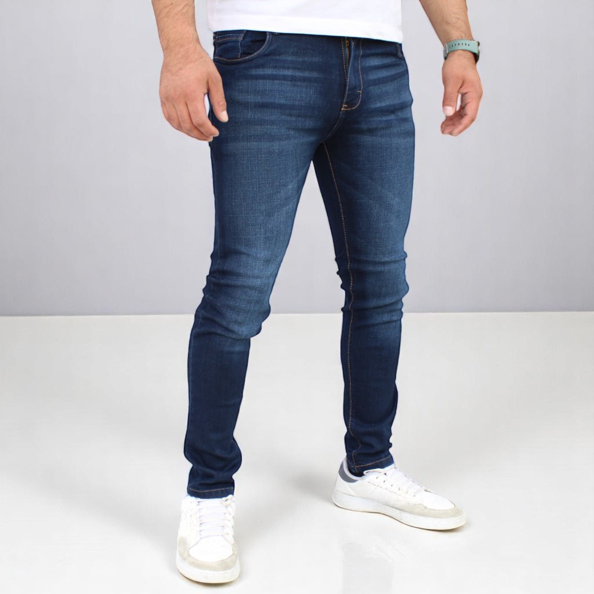 Pantalón Skinny de Mezclilla Stretch Para Hombre John Silver