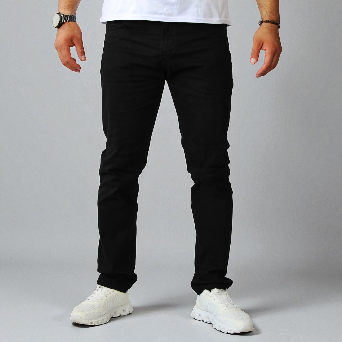 Pantalón Semiskinny de Gabardina Stretch John Silver