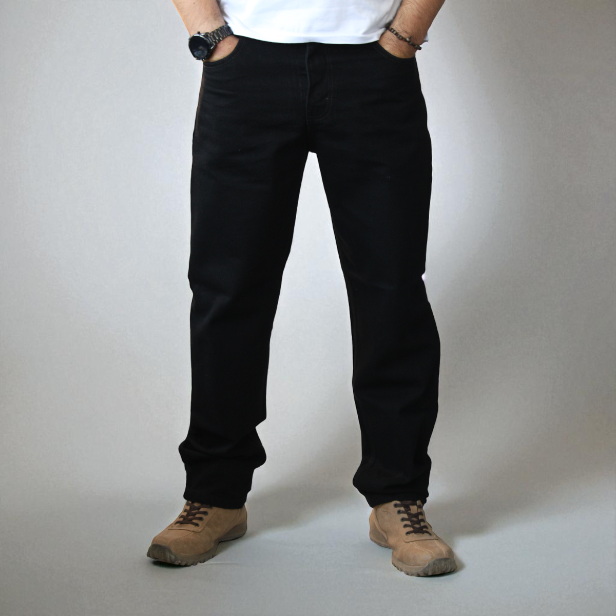 Pantalón Vaquero de Mezclilla Rígida tallas extra Para Hombre John Silver