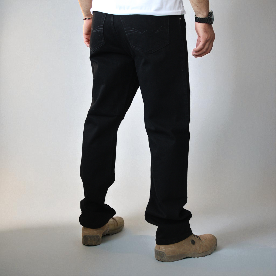 Pantalón Vaquero de Mezclilla Rígida tallas extra Para Hombre John Silver