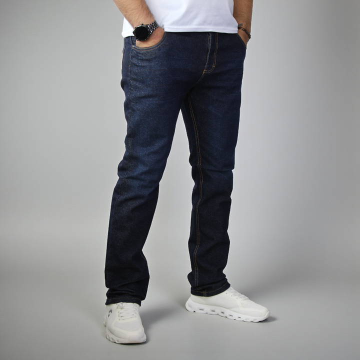 Pantalón Recto de Mezclilla Stretch John Silver