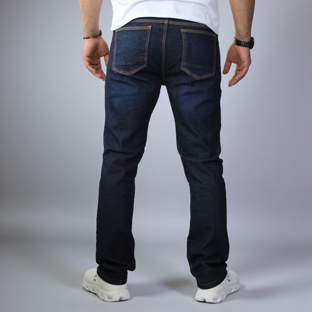 Pantalón Recto de Mezclilla Stretch John Silver