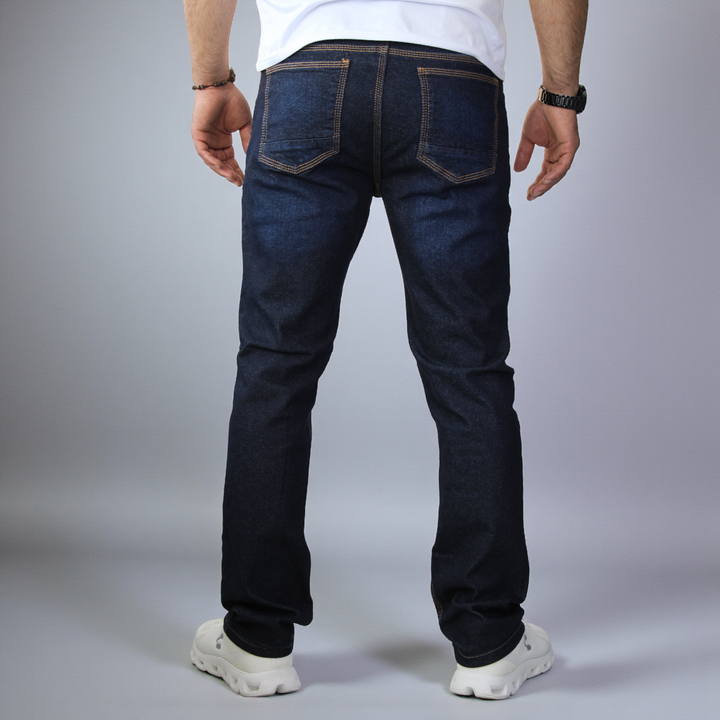 Pantalón Recto de Mezclilla Stretch John Silver