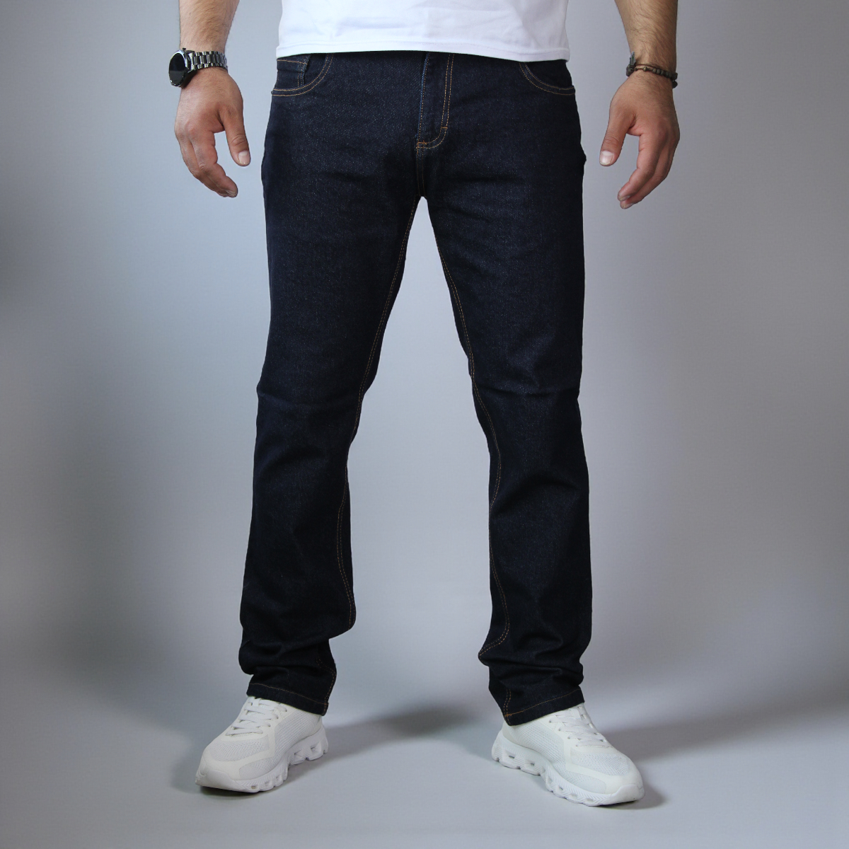 Pantalón Recto de Mezclilla Stretch John Silver