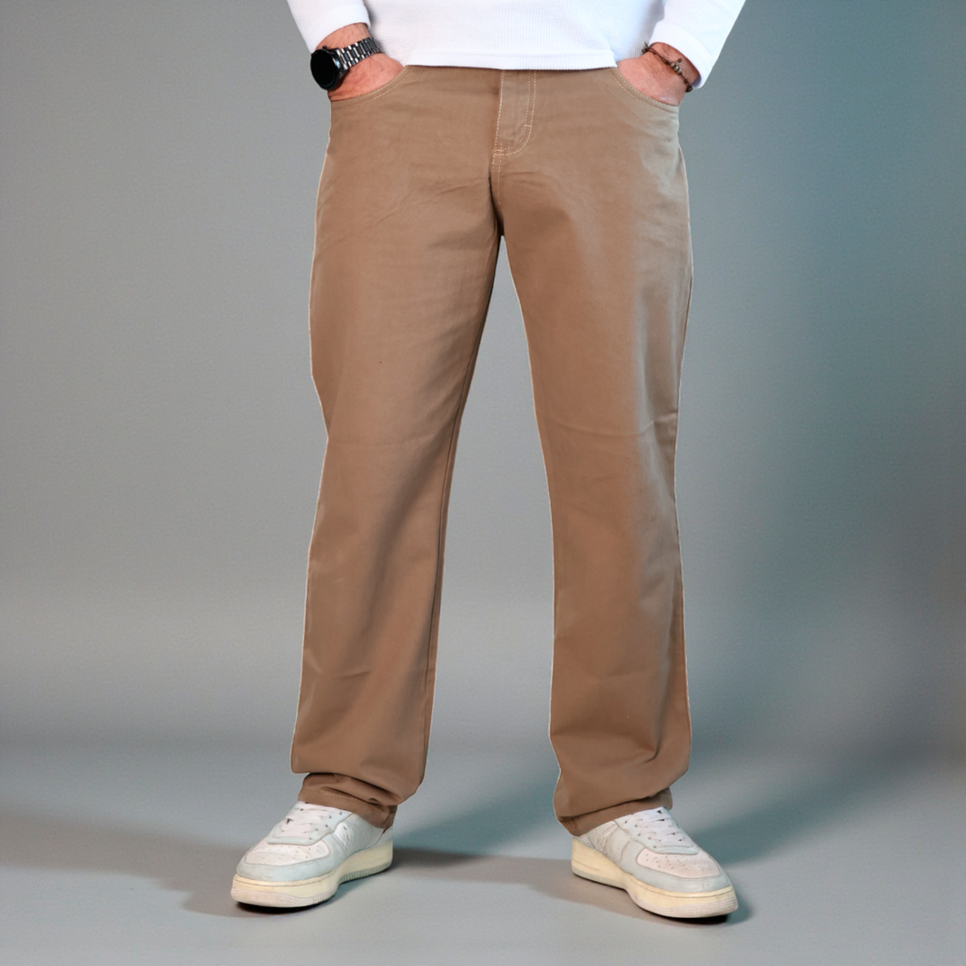 Pantalón Recto de Gabardina Rígida John Silver