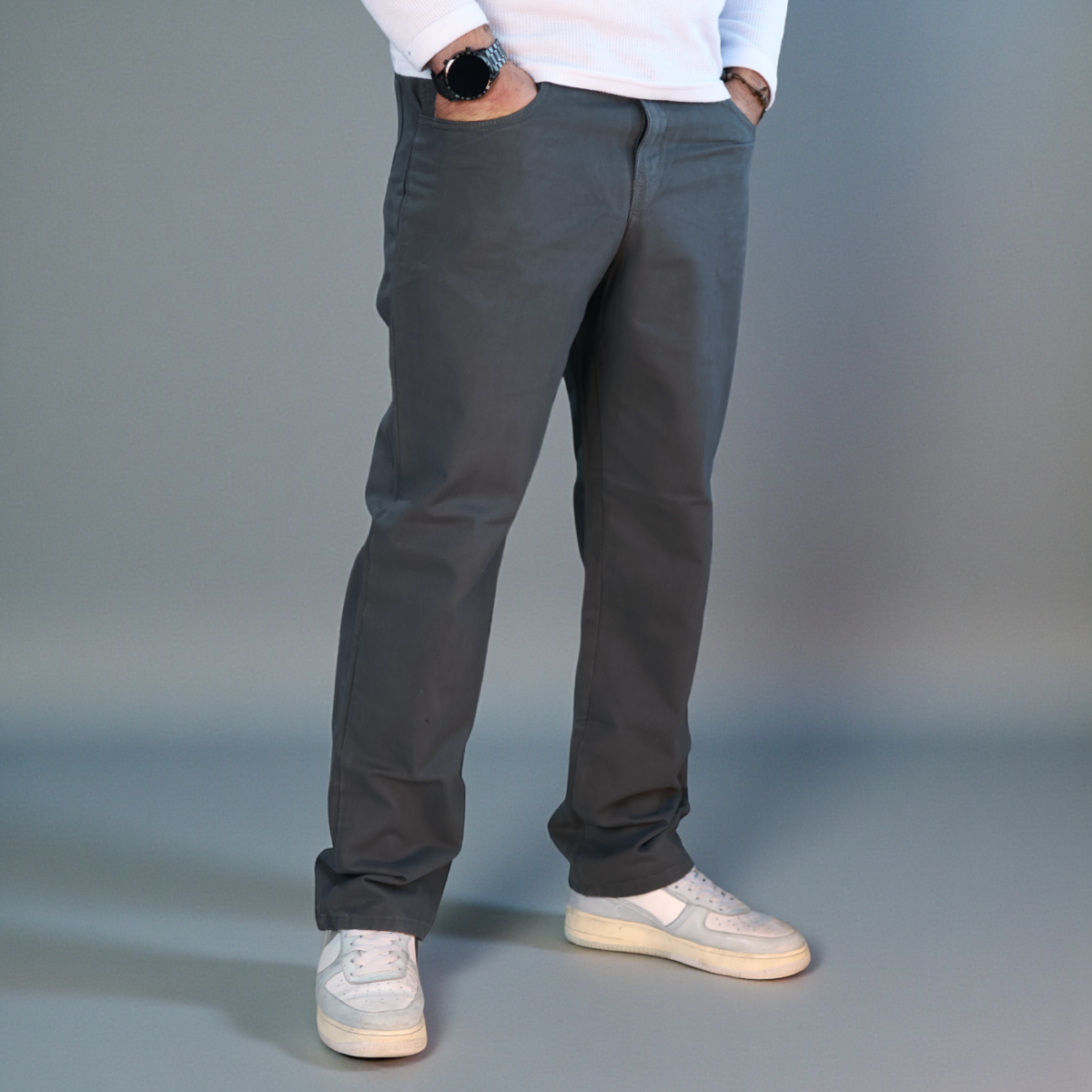 Pantalón Recto de Gabardina Rígida John Silver